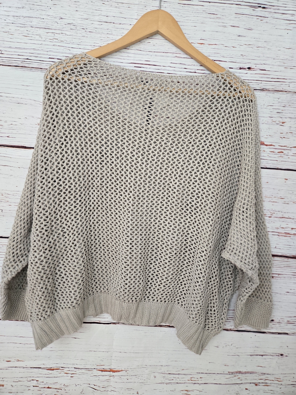 NWT Tempo Paris Womens Crochet Star Sweater One Size 100% Cotton Boho Open Knit - Picture 7 of 16
